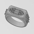 wf1.jpg Fichier STL Bague rectangulaire avec baguettes de diamant sur le dessus et la tige Us tailles 7 8 9 Modèle d'impression 3D・Objet imprimable en 3D à télécharger