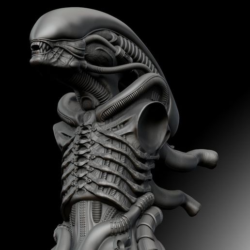 original-alien-xenomorph-bust-3d-model-stl (19).jpg Original Alien Xenomorph Bust