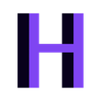 H.STL Arial font - all CAPS - A through Z
