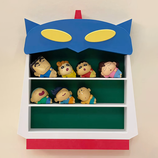 Crayon Shin-chan Action Mask Shelf - 3D Printable Trinket Organizer - 3D model önizlemesi