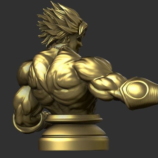 3.JPG STL file Broly Bust - Dragonball FighterZ・3D printing template to download, Bstar3Dart
