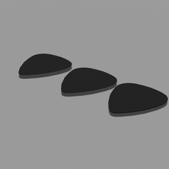 guitarpicks.png Free OBJ file Guitar picks 3d print (thin, medium and heavy)・3D printable design to download