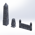 Necron_stuff_3x_front_v1.png Warhammer Necron Obelisks and Wall