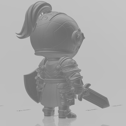 🎲 Armored Chibi Knight・ 3MF File for 3D printing・Cults
