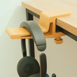 1.png Desk Clamp Headphone Stand with Adjustable Screw Mount