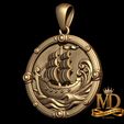 2.jpg Nautical Sailing Ship Pendant