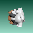 3.png we bare bears / panda bear and ice bear and grizzly bear