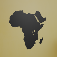 Africa-2.png STL file Africa Wall Art・Design to download and 3D print