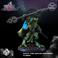 Chit'a,-the-Mantis-Sorcerer.jpg Fichier 3D Chit'a, la mante sorcière・Design pour imprimante 3D à télécharger