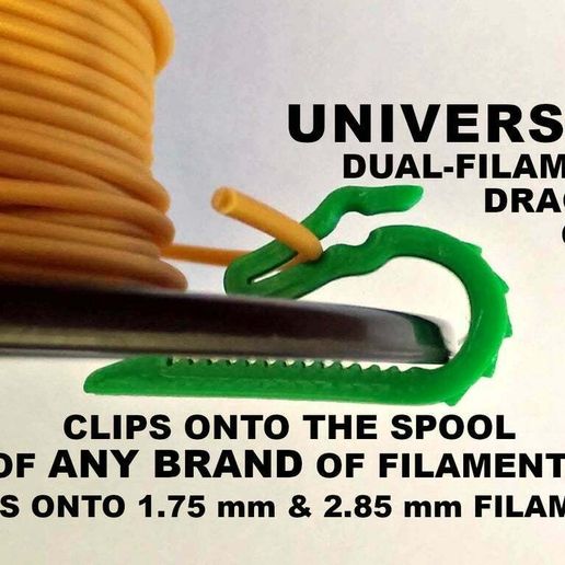 Universal Dual Filament Dragon Clip 3D model