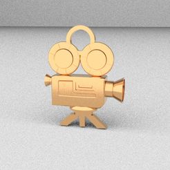 Movie-camera-pendent.jpg Descargar archivo STL gratis Colgante para cámara de producción cinematográfica・Modelo para la impresora 3D