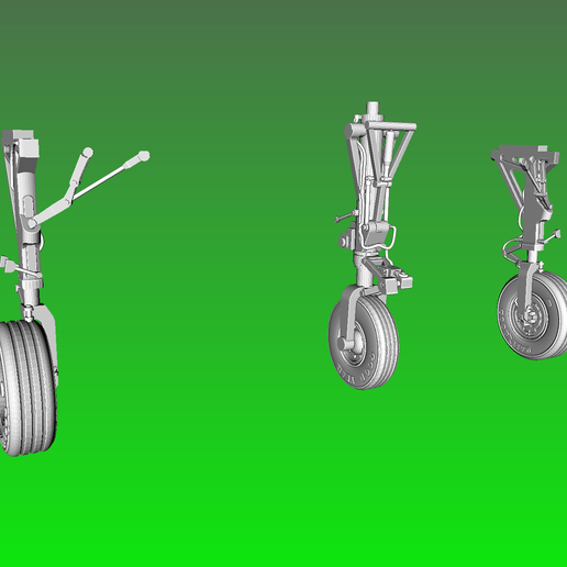 1/72 F-5A/B/C/D landing gears and wheels set 3D model
