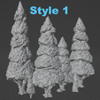 pine-trees-1.png PINE OR FIR TREES FOR TABLETOP WARGAMING SCATTER TERRAIN OR SCENERY- NO SUPPORTS NEEDED!