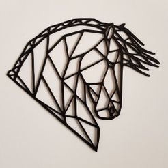 Настенная скульптура "Дикая лошадь" 2D