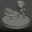 IMG_1719.png Cameo de Chris Redfield no universo Astro Bot - Modelo STL para impressão 3D. Escultura de fã.