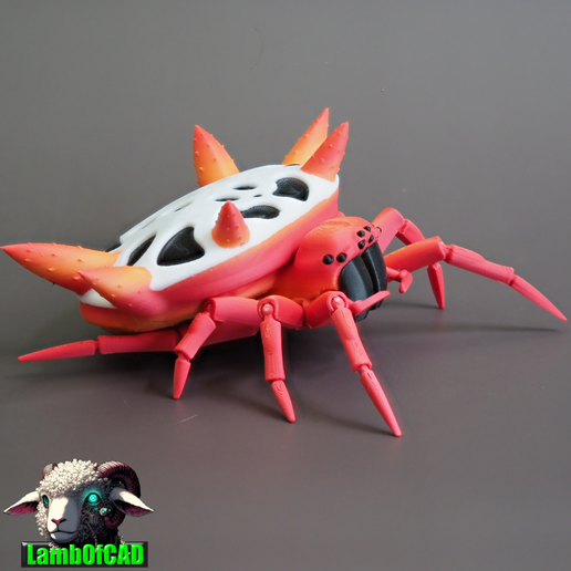 🕷️ Spiny-Backed Orbweaver Spider・Free STL File for 3D