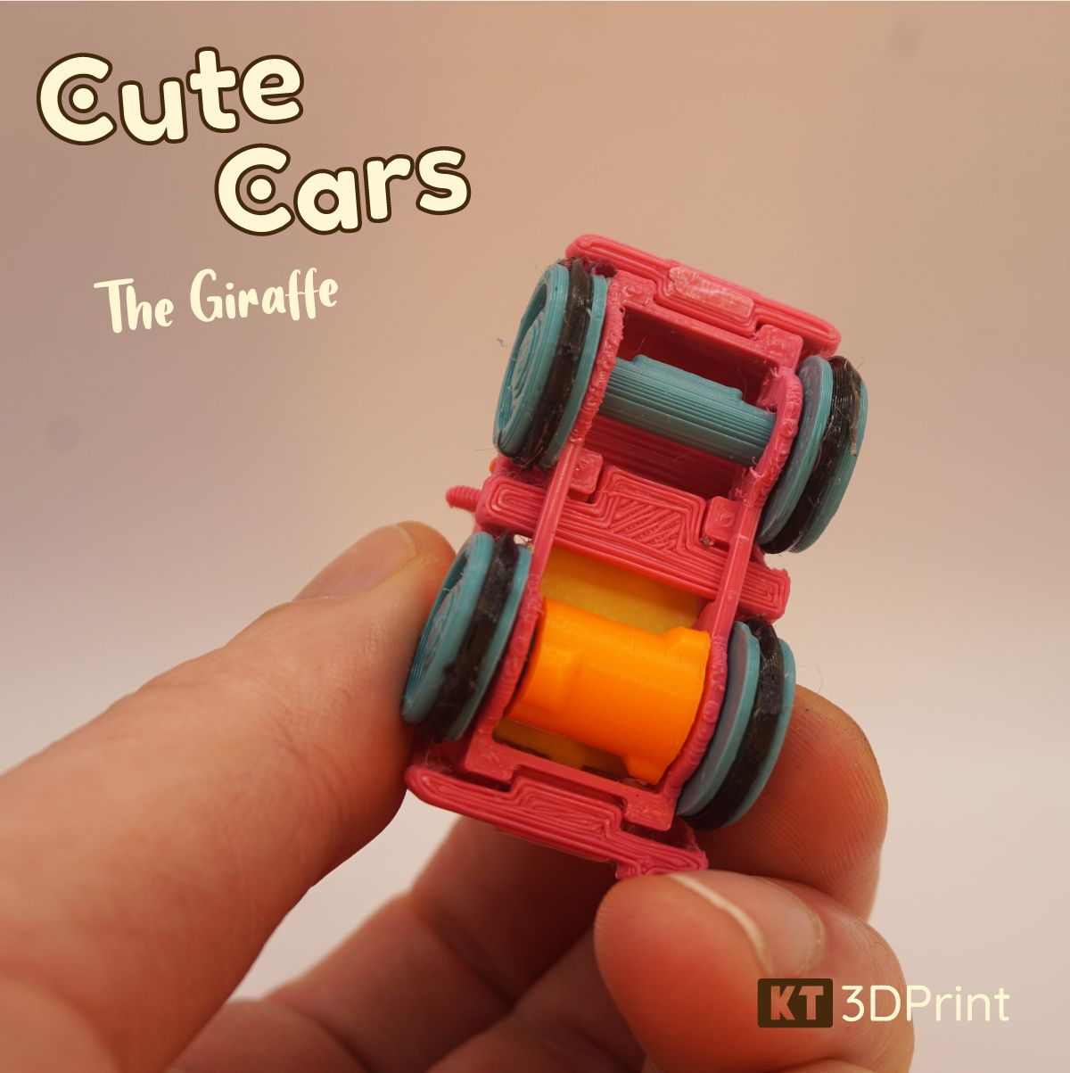 CuteCarsGiraffe_5.jpg Télécharger le fichier STL Mignonnes voitures - Girafe • Objet imprimable en 3D, KT3Dprint