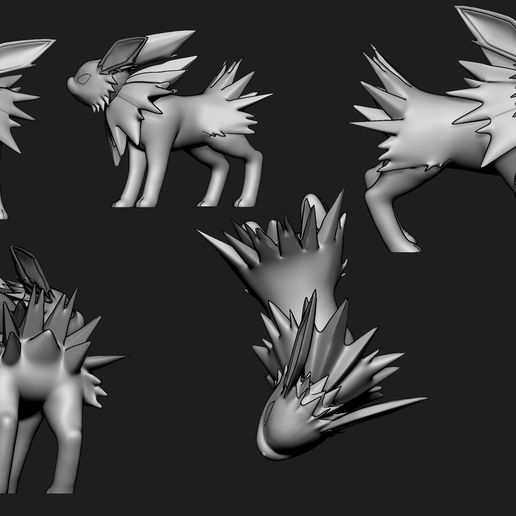 jolteon-cults-3.jpg Datei OBJ Pokemon - Alle Eeveelutionen・Modell für 3D-Druck zum herunterladen, Fontoura3D