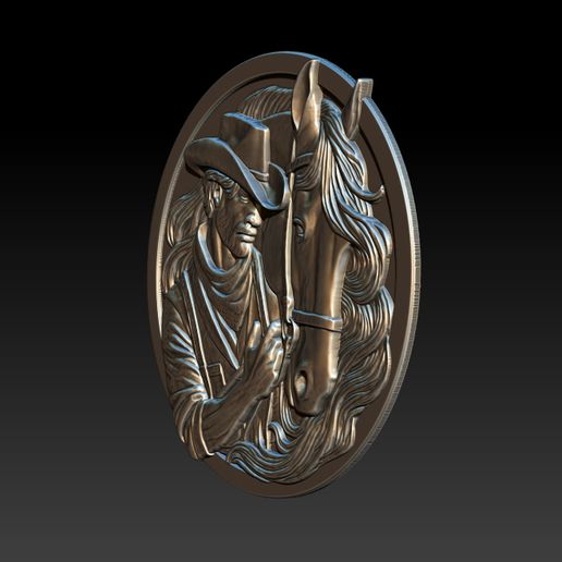 🤠 Cowboy Relief Model・ 3D File for 3D printing and CNC machining ...