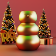 render_f.png Minimal snowman vase
