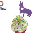 pembroke zápich.jpg Cupcake Topper -  Corgi Pembroke dog