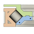 Cross-sectional-view.png Cross Roller Bearing - Turntable - Lazy Suzan - 100% Printable - Scalable To Any Size