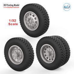 00.jpg STL file Truck wheels 1/32・3D printable model to download