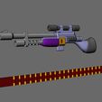 DinobotGun_Render.jpg Rifle and Ammo Belt for Transformers WFC Dinobot