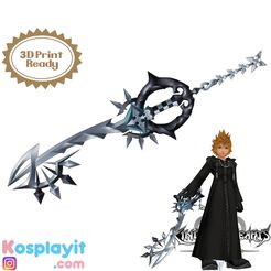 3D Print Ready Roxas Two Become One 3D Model Kingdom Hearts