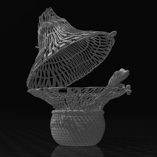 triplizzard.png Download free 3MF file Boba Fett's Hallucinogenic lizard in Weaved Basket • 3D printing model, zatamite
