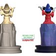 Fantasia-Mickey-Mouse-the-Sorcerer-Stone-Platform-3.jpg 3D-Datei Fanart Fantasia Mickey Mouse der Zauberer Rock und Basis・3D-Druck-Idee zum Herunterladen