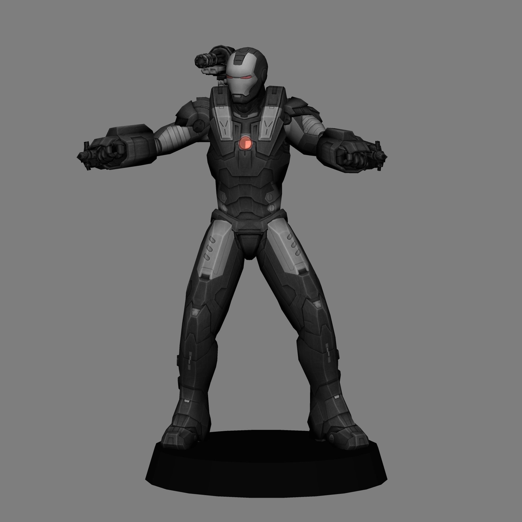 Download STL file WarMachine Mk1 - Ironman 2 LOW POLY 3D PRINT • Design ...