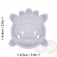 0650_chespin~private_use_cults3d_otacutz-cm-inch-top.png #0650 Chespin Cookie Cutter / Pokémon