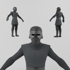 Portada.png OBJ file Kylo Ren Lowpoly Rigged・3D print design to download