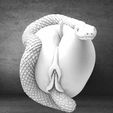 untitled.1113.jpg Free STL file Original sin, eve, apple and a snake・Model to download and 3D print
