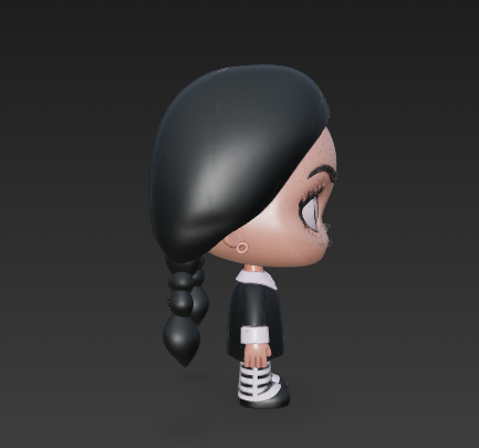 figure of wednesday adams 3D model