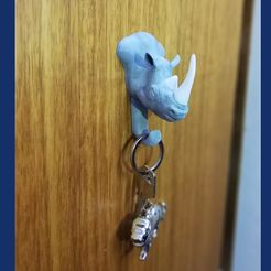 IMG_6.jpg STL file Rhino hanger・3D printing model to download
