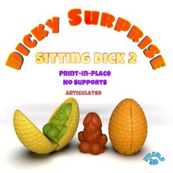 dickySurprise_sittingi_dick2.jpg STL-Datei Dicky Surprise Sitzender Schwanz 2・3D-druckbare Vorlage zum herunterladen