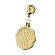 Iced-Diamond-flower-cluster-bail-Artdeco-V2-stepped-Halo-memory-pendant-coin-09.jpg Iced cluster bail Art deco pattern N02 memory pendant 3D print model