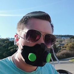 J3DP mask.jpg Free 3D file J3DP Mask with working air check valves・3D printer design to download