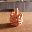 untitled4.png 3D Wicker Bottles Decor STL File - 188