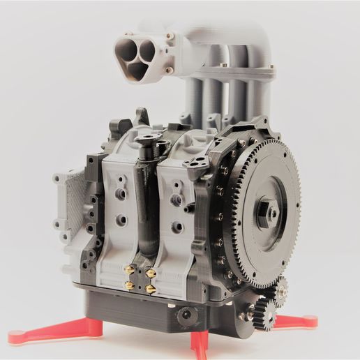 hinge side 13b.jpg Бесплатный STL файл Mazda RX7 Wankel Rotary Engine 13B-REW - Working Model・Модель 3D-принтера для скачивания, 3D_Printed_Engines