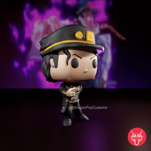 🎨 Jotaro Kujo JoJo Bizarre Adventure Custom Funko Pop・ STL File