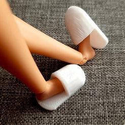 ciabattebarbie.jpg Shoes slippers for Barbie doll