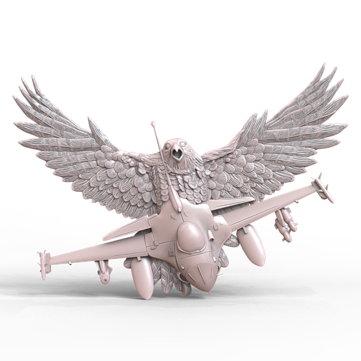 Falcon-Plane-Falcon-Bird.png 3D Model STL File for CNC Router Laser & 3D Printer Falcon Plane Falcon Bird