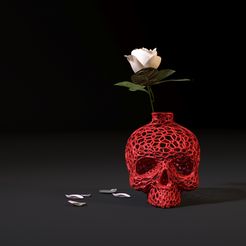 2.jpg 3D file Skull vase 2・3D printer design to download, zalesov