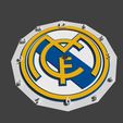reloj escudo real madrid 3d.jpg Fichier STL Horloge bouclier du Real Madrid FC・Design pour imprimante 3D à télécharger