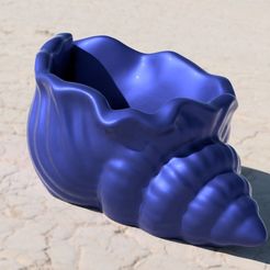 09.jpg STL file Shell Planter・3D print design to download
