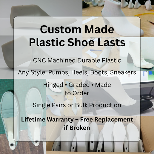 Physical Plastic Shoe Last from Your 3D File | Made to Order