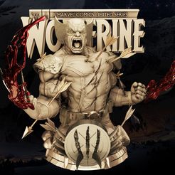 012922-Wicked-Wolverine-Busts-Images-01.jpg 3D file Wicked Marvel Wolverine Bust: Tested and ready for 3d printing・3D printable design to download